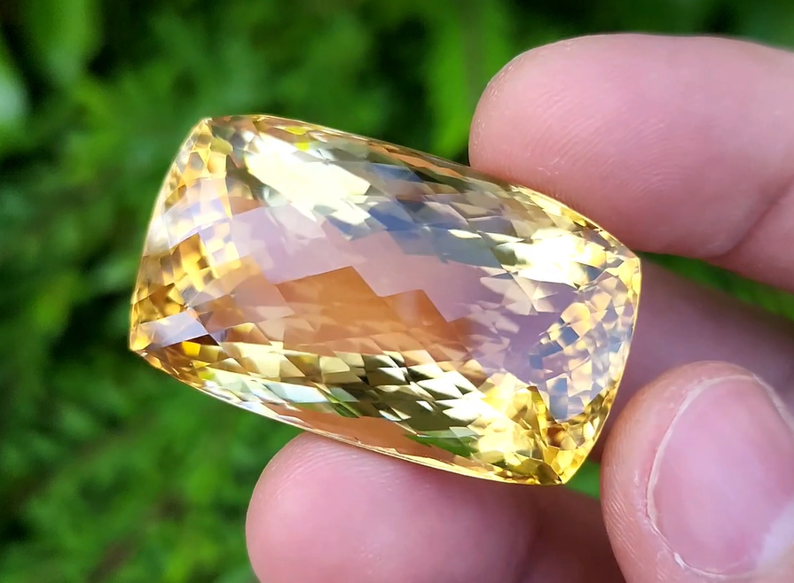 117 Carat Natural Brazilian Citrine – Untreated Golden Yellow Quartz Gemstone