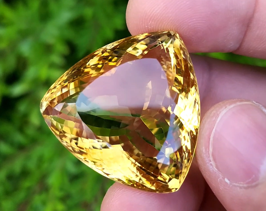 115 Carat Natural Brazilian Citrine – Untreated Golden Yellow Quartz Gemstone