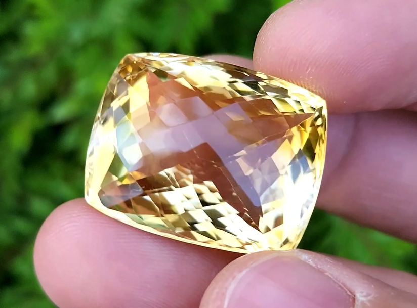 73 Carat Natural Brazilian Citrine – Untreated Golden Yellow Quartz Gemstone