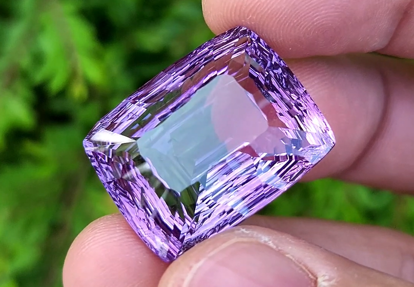 51.84 Carat Natural Amethyst Concave Cut Gemstone – Origin Brazil