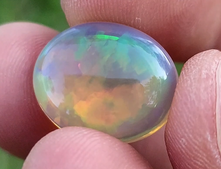 8.35 Carat Natural Ethiopian Multi-Fire Opal – Premium Gemstone