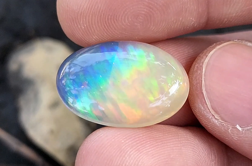 11 Carat Natural Ethiopian Multi-Fire Opal – Premium Gemstone