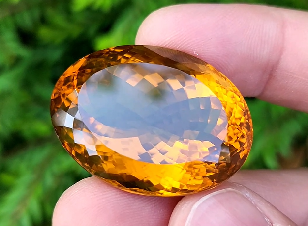 112 Carat Natural Madeira Citrine Faceted Gemstone– Large Loose Citrine Gemstone