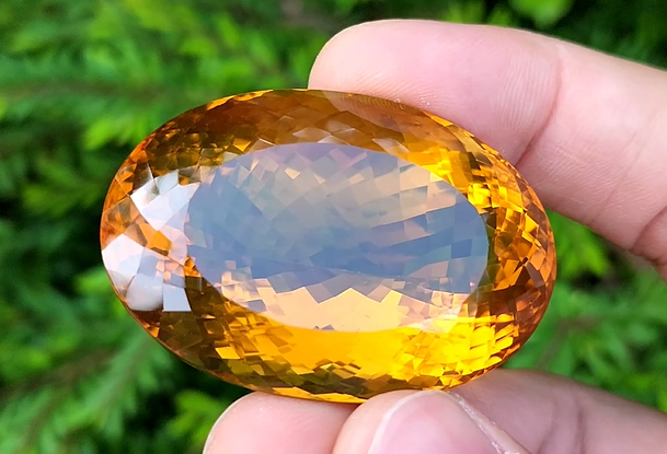 248 Carat Natural Madeira Citrine Faceted Gemstone– Large Loose Citrine Gemstone