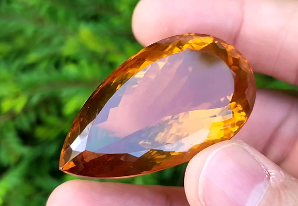 160 Carat Natural Madeira Citrine Faceted Gemstone– Large Loose Citrine Gemstone