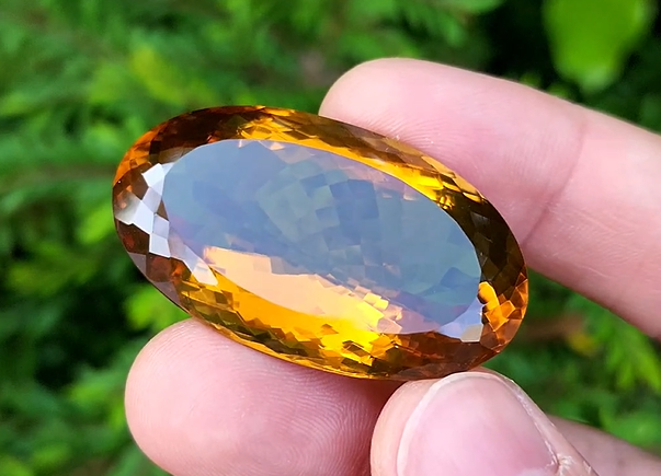 112 Carat Natural Madeira Citrine Faceted Gemstone– Large Loose Citrine Gemstone