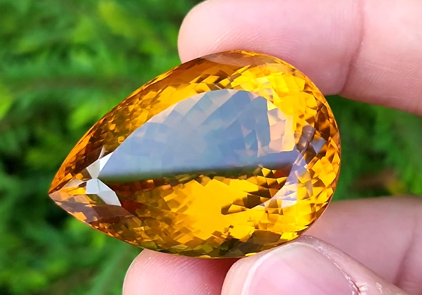 144 Carat Natural Madeira Citrine Faceted Gemstone– Large Loose Citrine Gemstone