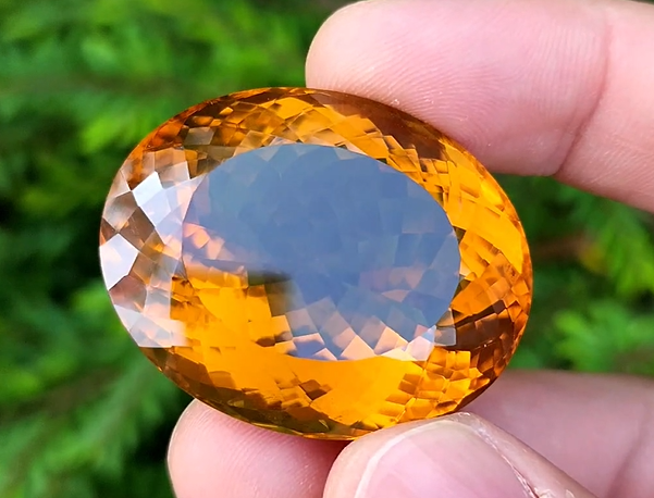 140 Carat Natural Madeira Citrine Faceted Gemstone– Large Loose Citrine Gemstone