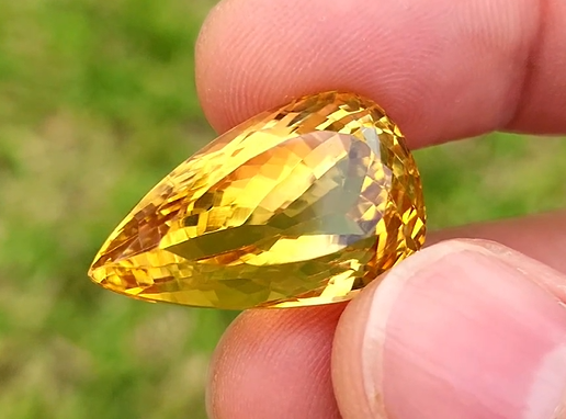 35 Carat Natural Madeira Citrine Faceted Gemstone– Large Loose Citrine Gemstone