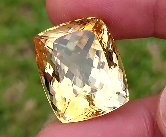 48 Carat Natural Madeira Citrine Faceted Gemstone– Large Loose Citrine Gemstone
