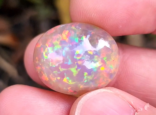 19 Carat Natural Ethiopian Multi-Fire Opal – Premium Gemstone