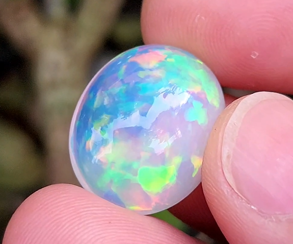 16 Carat Natural Ethiopian Multi-Fire Opal – Premium Gemstone