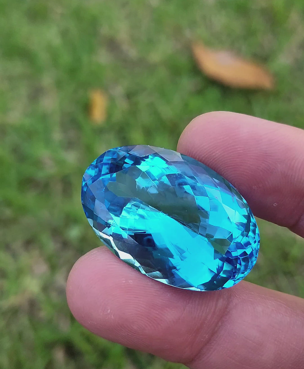 91 Carat Natural Swiss Blue Topaz – Premium Quality Gemstone