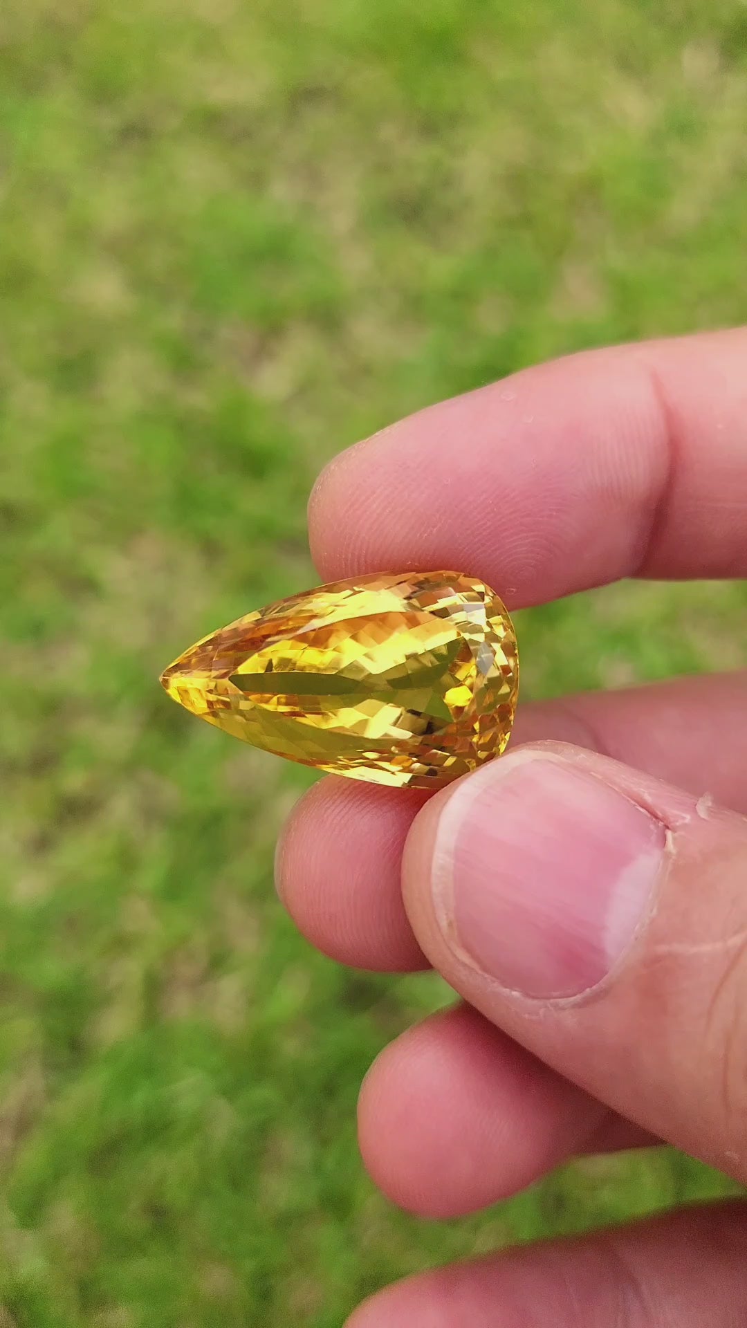 35 Carat Natural Madeira Citrine Faceted Gemstone– Large Loose Citrine Gemstone