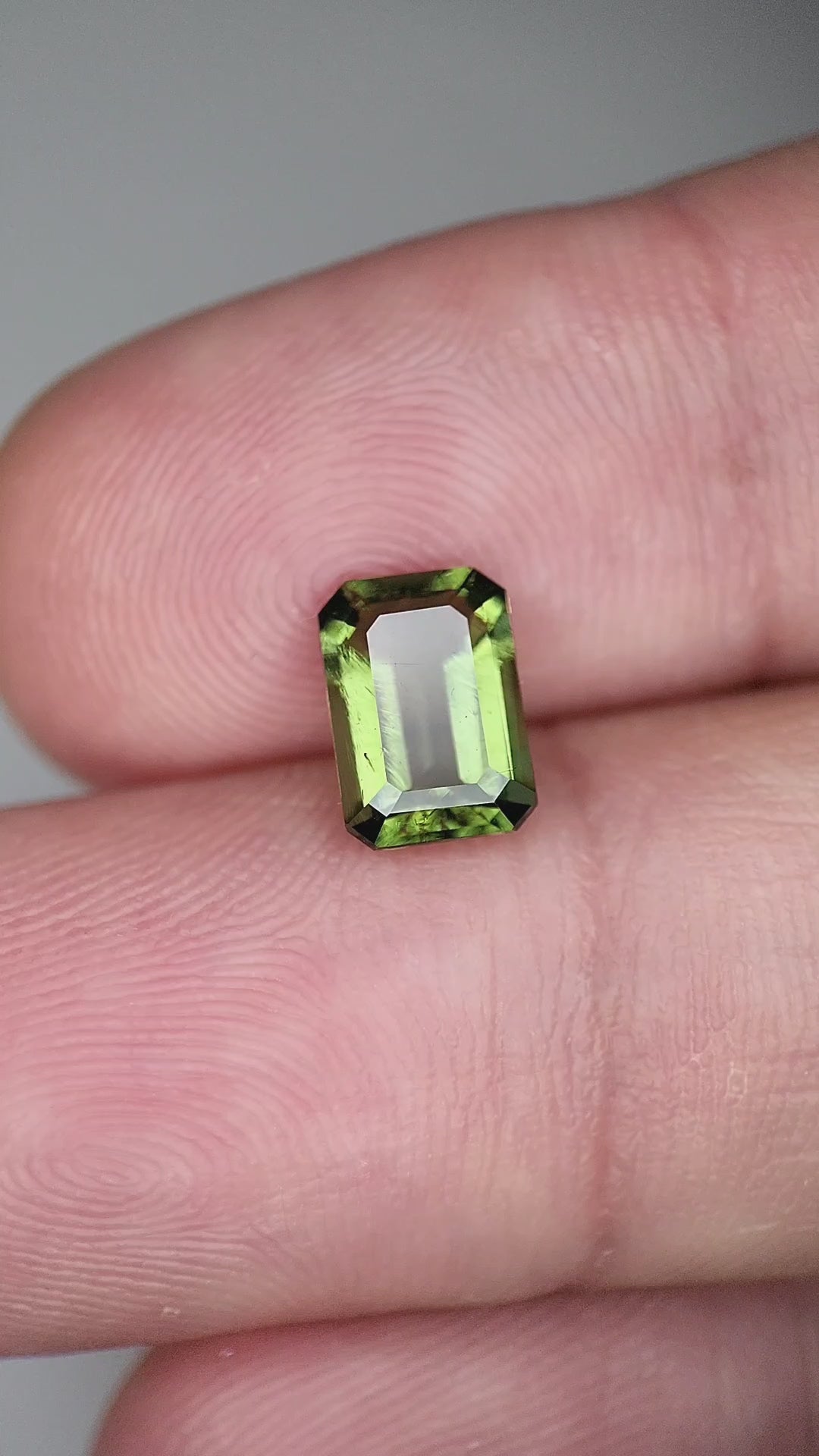 1.48 Carat Natural Faceted Moldavite Gemstone – Rare Green Crystal