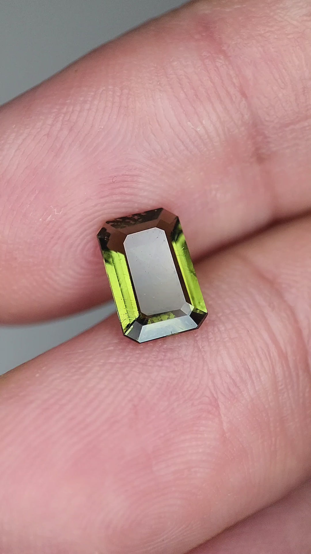 1.26 Carat Natural Faceted Moldavite Gemstone – Rare Green Crystal