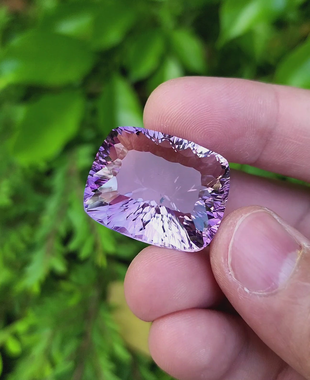 56.26 Carat Natural Amethyst Concave Cut Gemstone – Origin Brazil