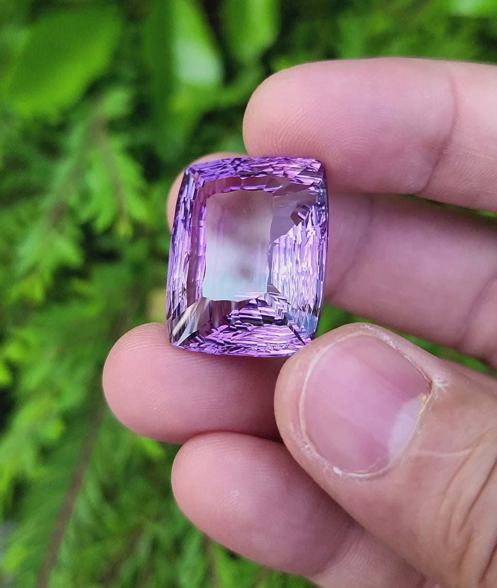 51.84 Carat Natural Amethyst Concave Cut Gemstone – Origin Brazil