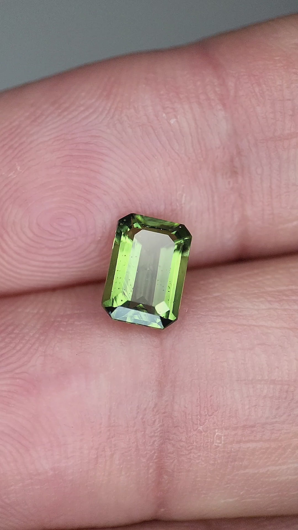 1.05 Carat Natural Faceted Moldavite Gemstone – Rare Green Crystal