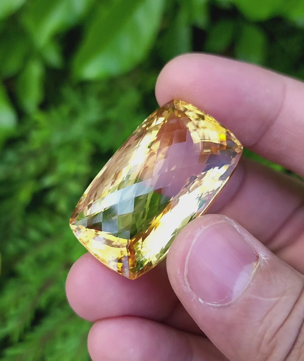 117 Carat Natural Brazilian Citrine – Untreated Golden Yellow Quartz Gemstone