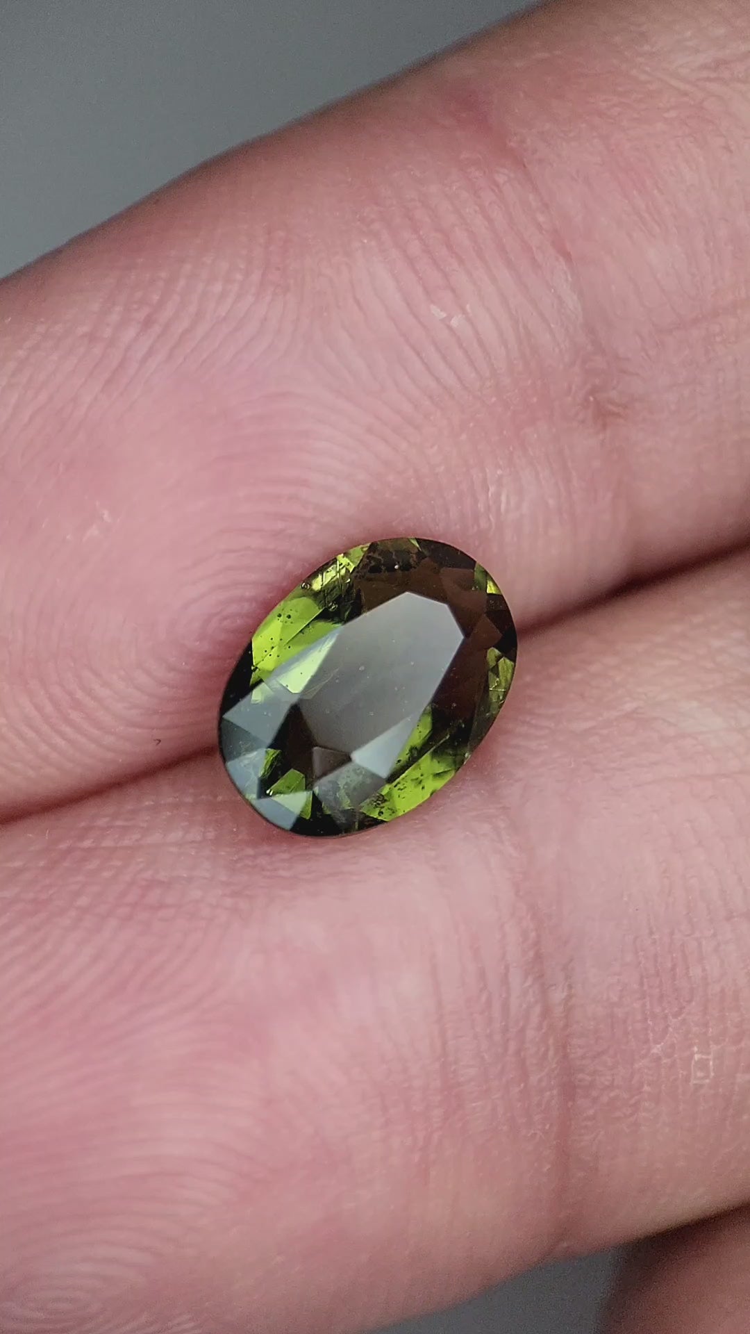 1.56 Carat Natural Faceted Moldavite Gemstone – Rare Green Crystal