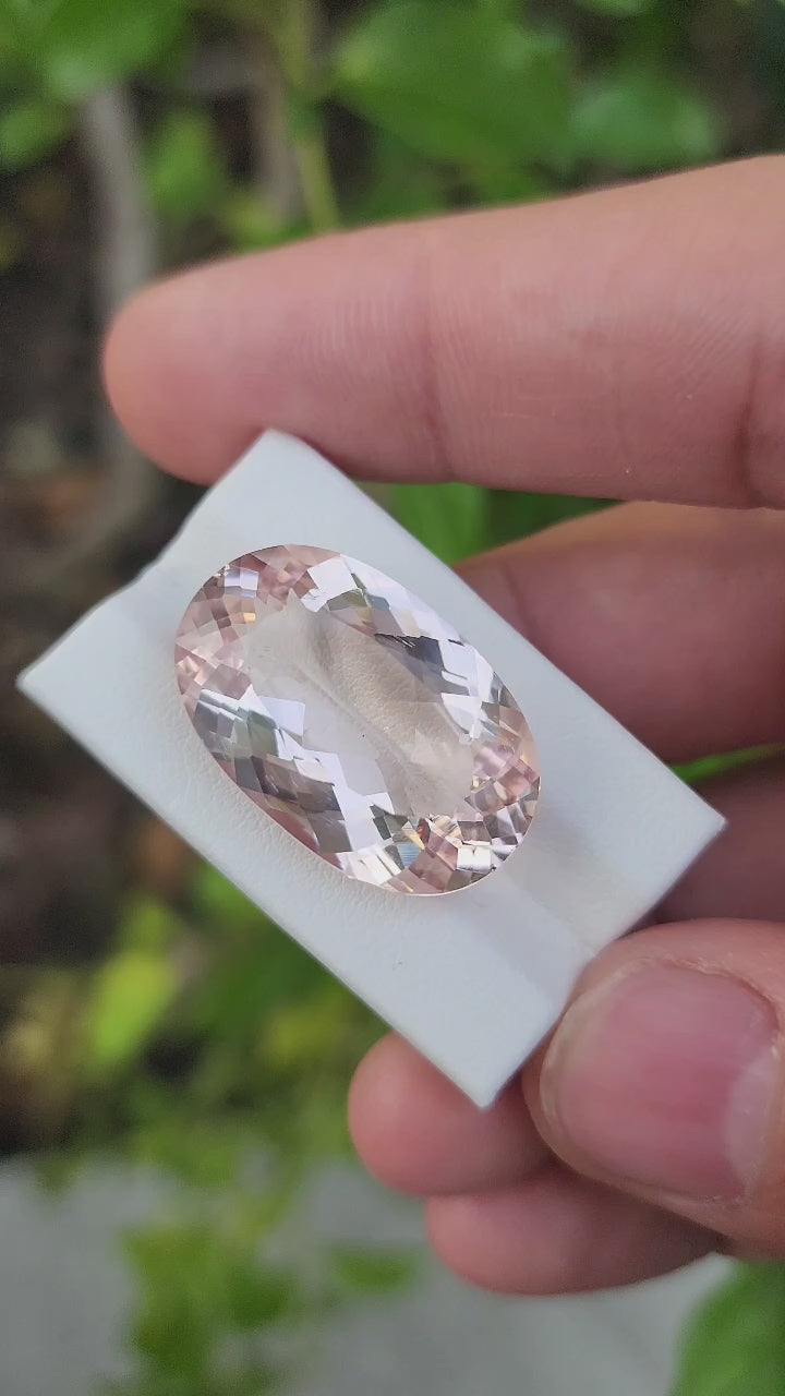 22.50 Carat Natural Morganite – Gemstone from Afghanistan