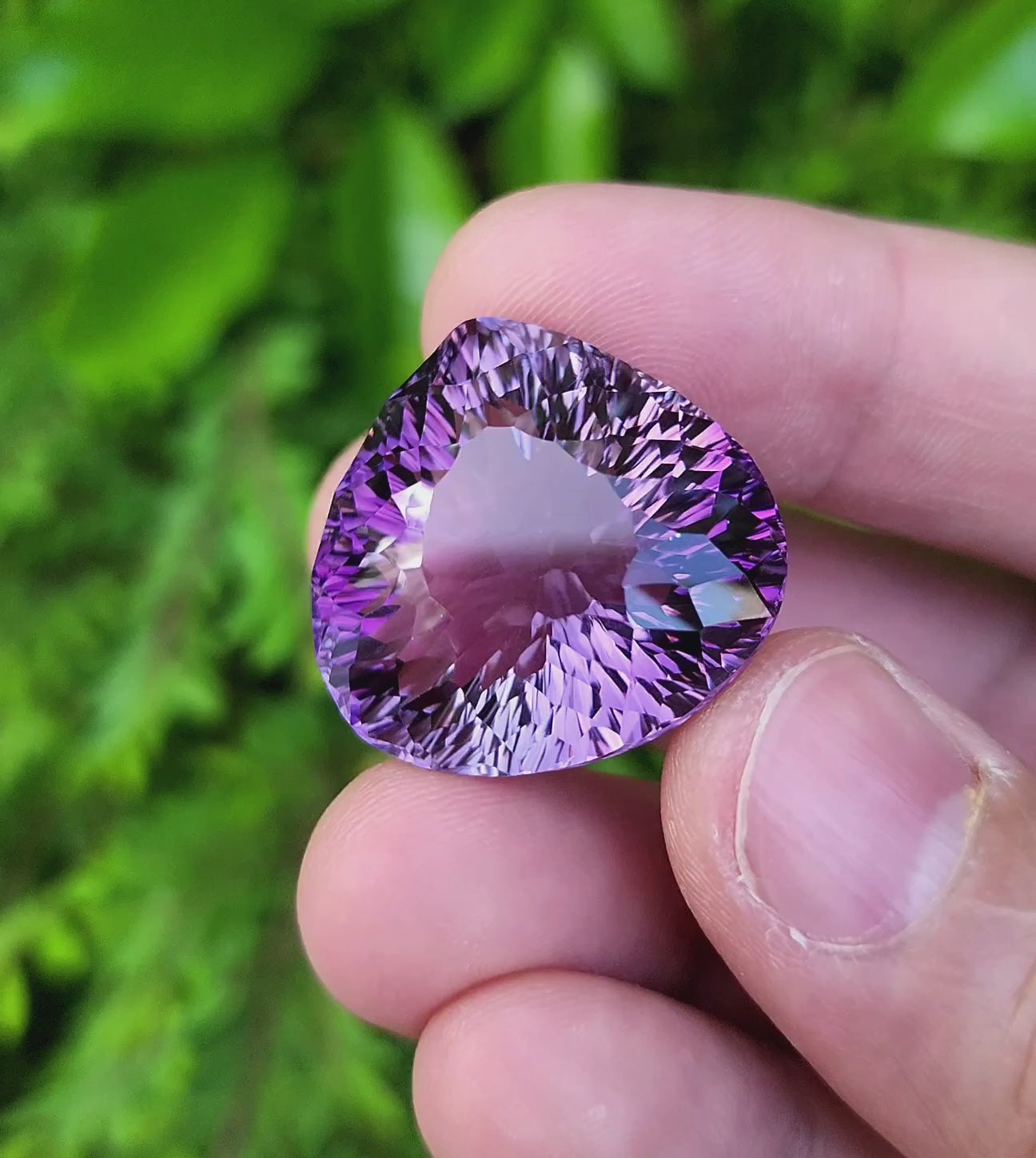 63.80 Carat Natural Amethyst Concave Cut Gemstone – Origin Brazil