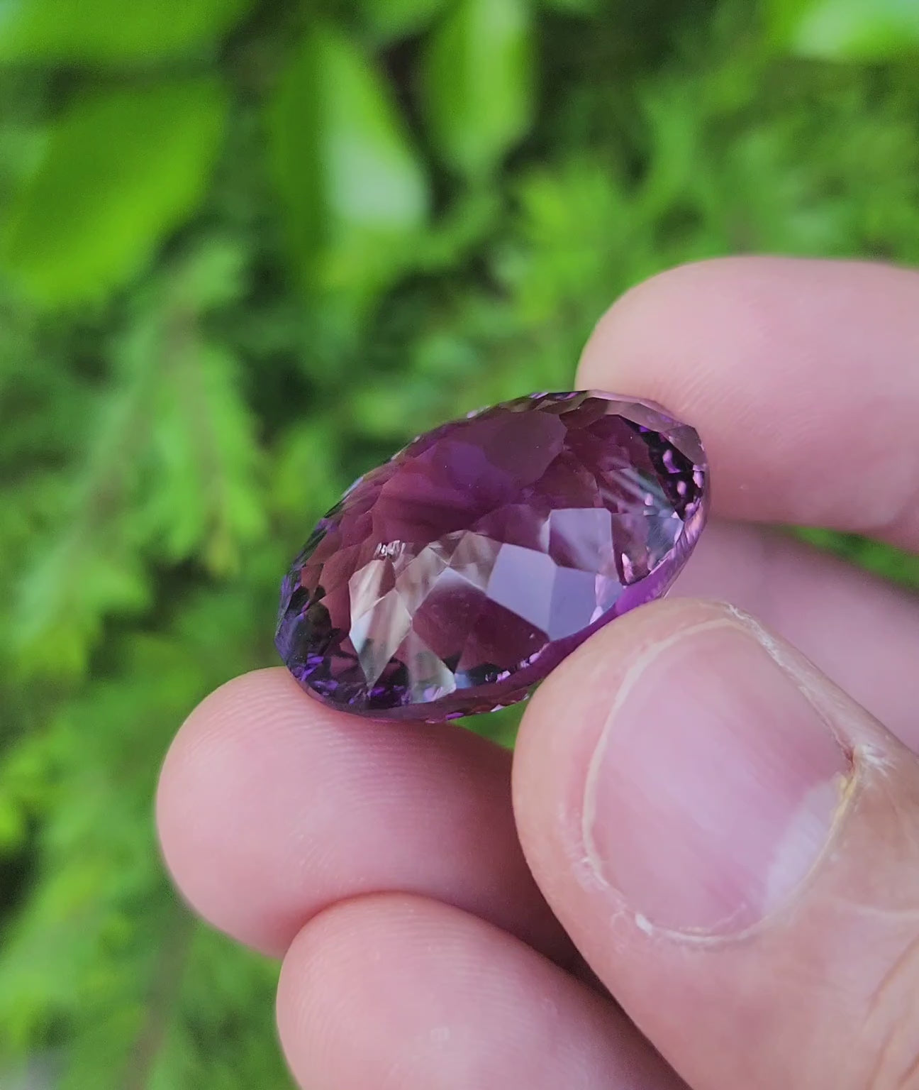 53 Carat Natural Amethyst Concave Cut Gemstone – Origin Brazil